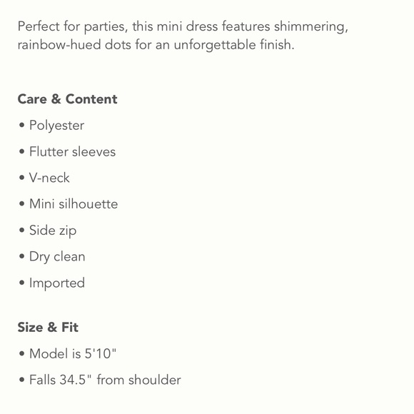 ANTHROPOLOGIE / ALI & JAY Black Ruffle Mini Metallic Polka Dot Dress - Sz S - Picture 14 of 14